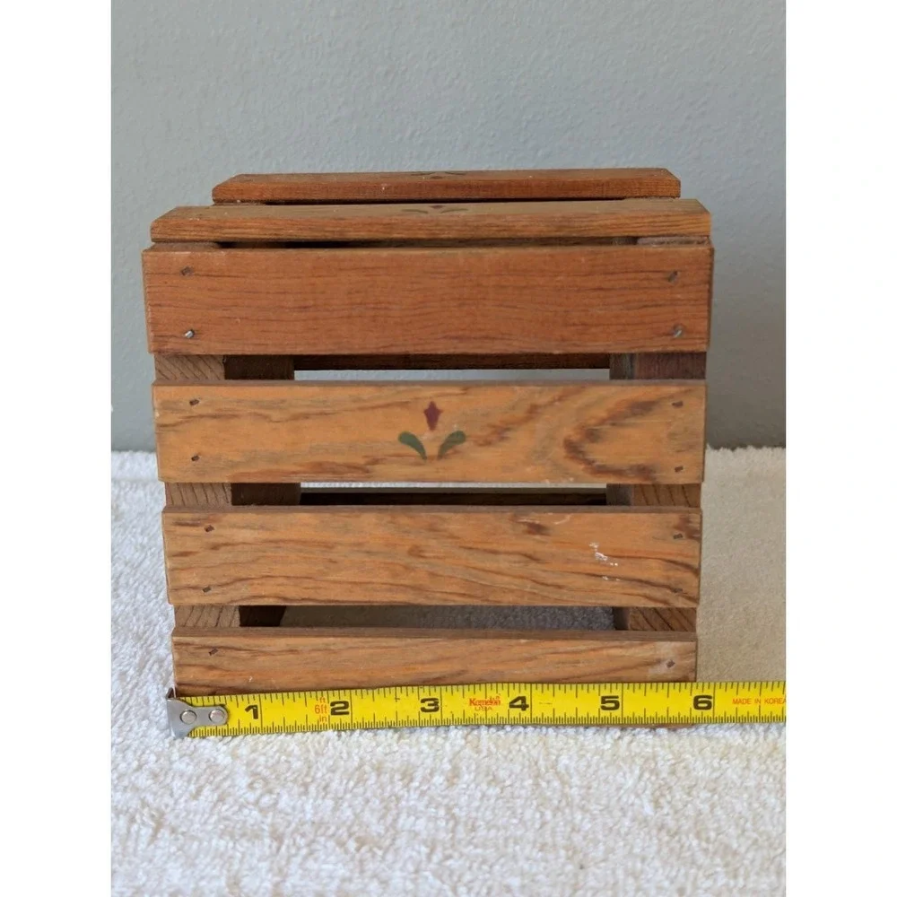 Country Wooden Tissue Box Cover Rustic Farmhouse Cottage Core Sheep Stencil